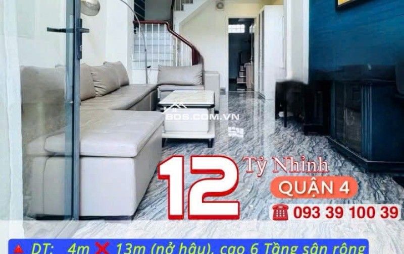 BÁN NHÀ KẾ Q1- Q3- Q4- Q10 - DOANH THU: 3.6 TỶ/5 NĂM- CAO 5 TẦNG HƠN 8 PHÒNG ĐỦ NỘI THẤT: tử 8 tỷ