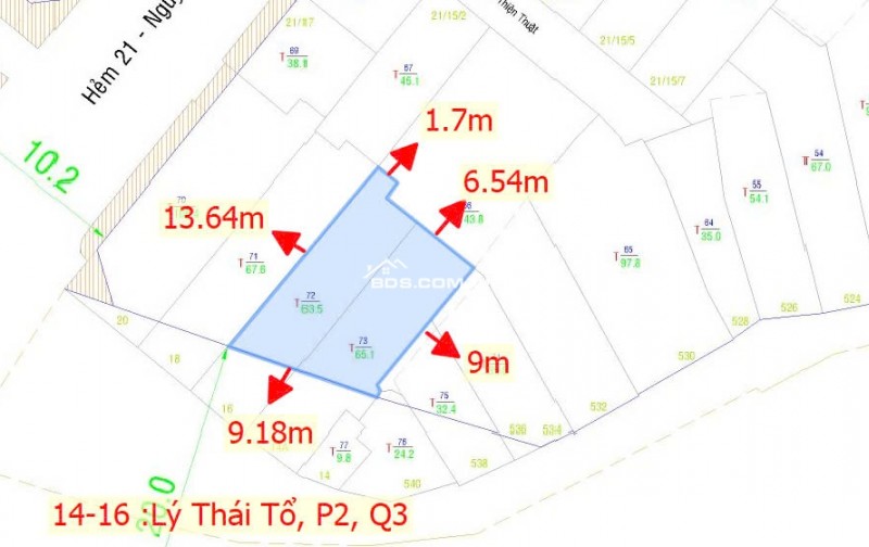 CẮT LỖ 15 TỶ CĂN NHÀ 58 TỶ  MẶT TIỀN LÝ THÁI TỔ QUẬN 3