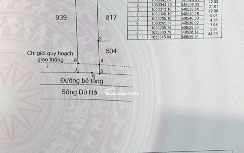 Bán đất mặt tiền đường DAL 2.5M - Bên hông bờ Kênh