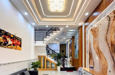 LIÊN KHU 1-6  - BÌNH TRỊ ĐÔNG - BÌNH TÂN - 56M2 (4x14) NHÀ 3 TẦNG KIÊN CỐ - HẺM ÔTÔ 7M KHU VIP AN NINH - SỔ VUÔNG VỨC - CHỈ 5 TỶ 530 CÒN TL