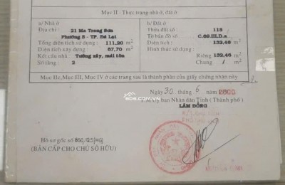 Bán đất trung tâm Đà Lạt, đường Ma Trang Sơn, P5, Lô góc 2 mặt tiền đường
