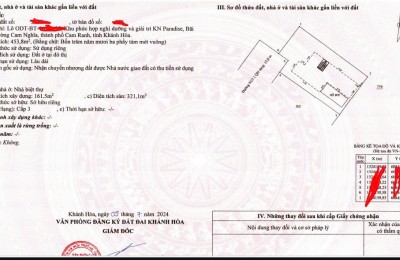 BÁN BIỆT THỰ NGHĨ DƯỠNG CAM RANH - SỔ HỒNG LÂU DÀI - DT;453m2 CHỈ 24,5 TỶ