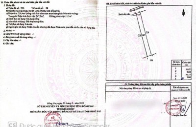  Đất Tân Hiệp 258m² (247m² thổ cư), giá 1.8 tỷ – cách đường Tân Hiệp 100m