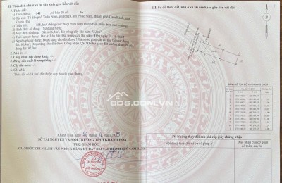 Bán nhanh lô đất ở tdp Xuân Ninh, Cam Ranh, Khánh Hòa