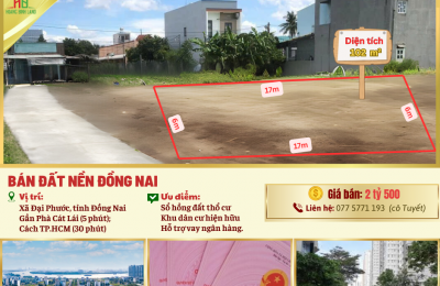 CHỦ CẦN BÁN GẤP ĐẤT THỔ CƯ 100% GIÁP THÀNH PHỐ HỒ CHÍ MINH