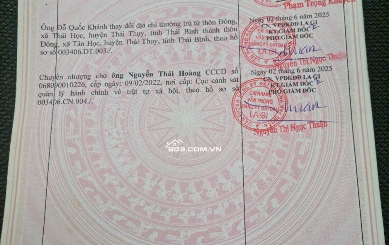 BÁN ĐẤT MẶT TIỀN ĐƯỜNG HỒ TÙNG MẬU – GẦN CỔNG SAU DINH THẦY THÍM – TÂN HẢI, LAGI, BÌNH THUẬN CŨ