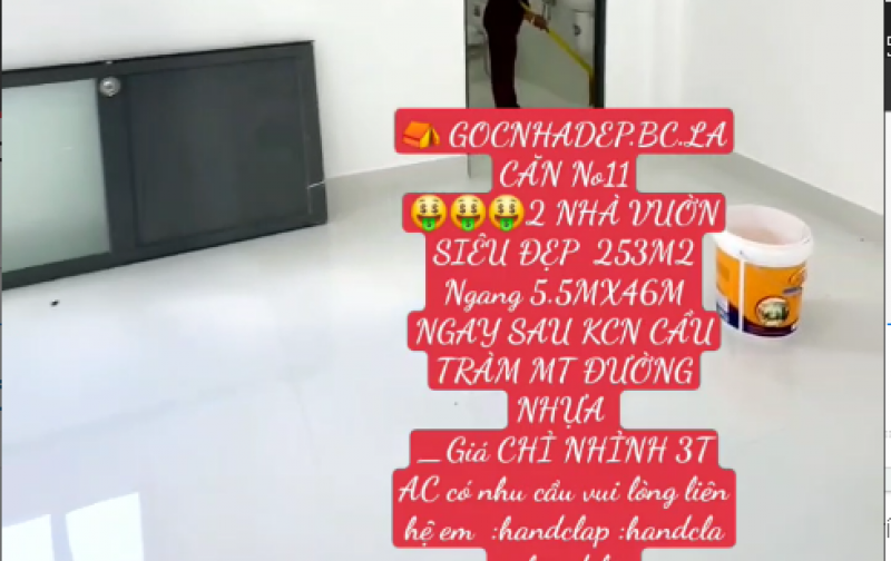  GOCNHADEP.BC.LA CĂN No11 2 NHÀ VUỜN SIÊU ĐẸP  253M2 Ngang 5.5MX46M NGAY SAU KCN CẦU TRÀM MT ĐƯỜNG NHỰA