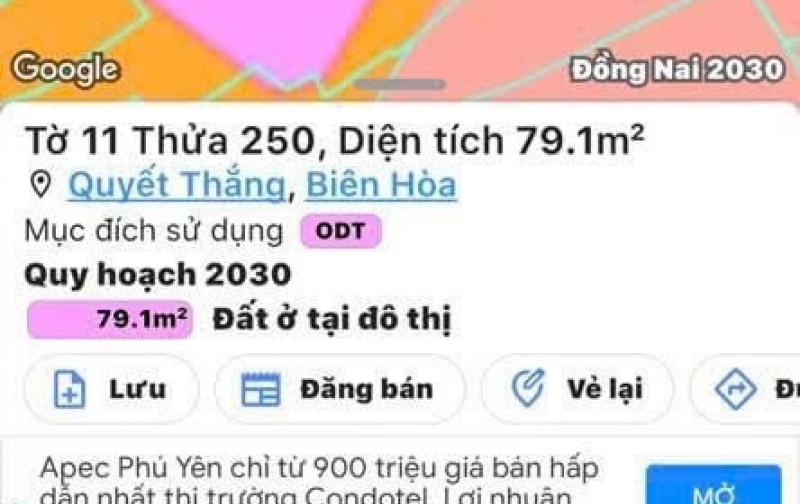Bán Nhà 79,1m² Chính Chủ Tại Phường Quyết Thắng, Thành Phố Biên Hòa, Đồng Nai