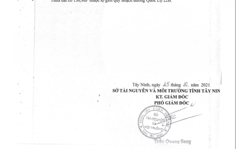 BÁN ĐẤT MẶT TIỀN QUỐC LỘ 22B – HIỆP TÂN, HÒA THÀNH, TÂY NINH