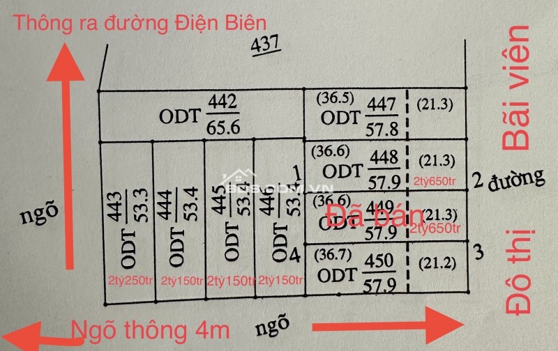 BÁN ĐẤT ĐẸP KHU ĐÔ THỊ BÃI VIÊN 53.3M2 Ô TÔ ĐỖ CỬA GIÁ TỪ 2.15 TỶ