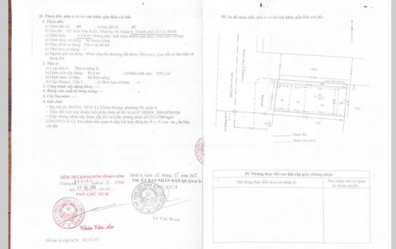 Bán hoặc cho thuê nhà Mặt tiền 112 TRẦN VĂN KIỂU P10 Q6