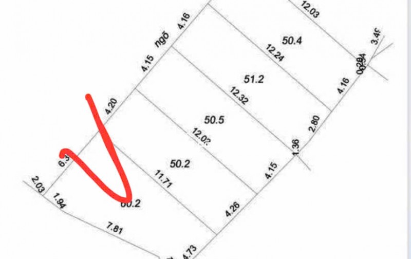 BÁN ĐẤT ĐẸP 950 TRIỆU 60M2 ( TÂY BẮC ) NGÕ ĐƯỜNG CẦU ĐÔNG