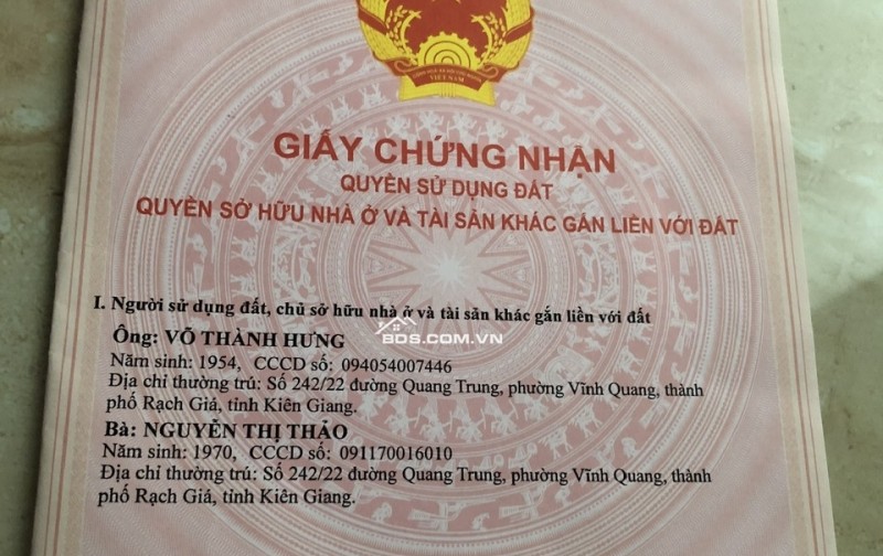 CHÍNH CHỦ CẦN BÁN NHÀ HẺM 242 QUANG TRUNG GẦN TtTHƯƠNG MẠI 30/4
