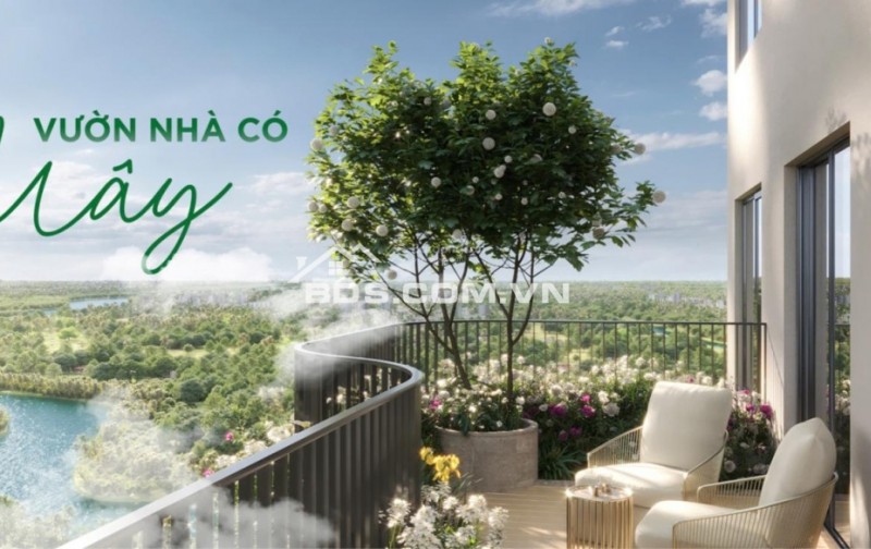 Bán căn hộ 3PN Eco Retreat Long An, view BT Đảo, có vườn mây, chỉ 4.6 tỷ, TT 25% nhận nhà.