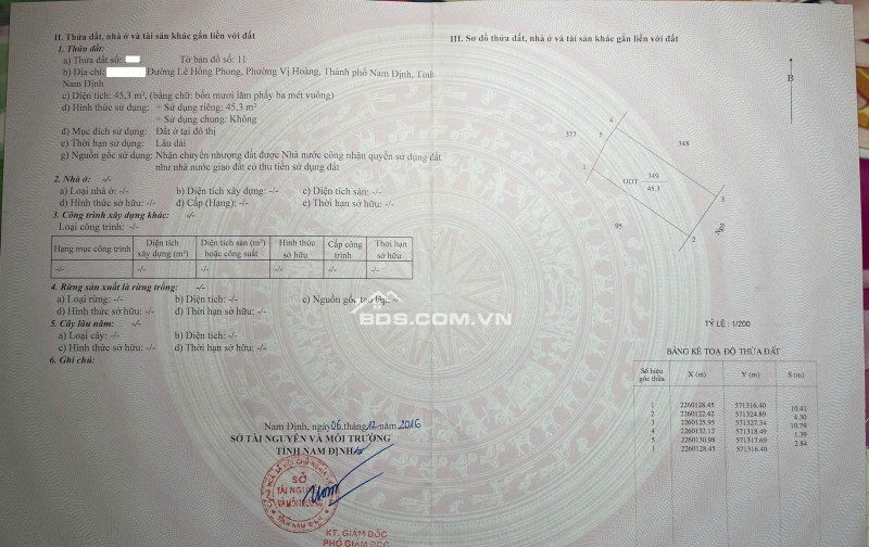 BÁN NHÀ ĐẸP 1.95 TỶ 3 TẦNG 45M2 ( ĐÔNG NAM ) NGÕ LÊ HỒNG PHONG
