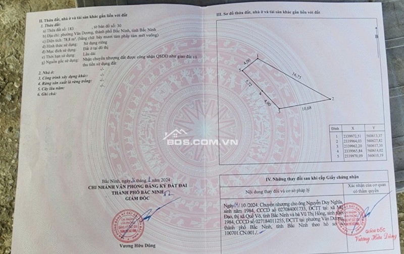Bán 3 lô đất TP. Bắc Ninh- Đã tách 3 sổ có 2 mặt tiền Kinh doanh, kho xưởng, chung cư mini