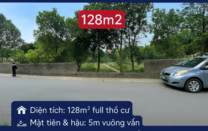 128m2 full thổ cư, trục chính Trại Láng - Cổ Đông - Sơn Tây - Hà Nội. chỉ nhỉnh 3 tỷ. lh 0946377868 Hoàng Thương land