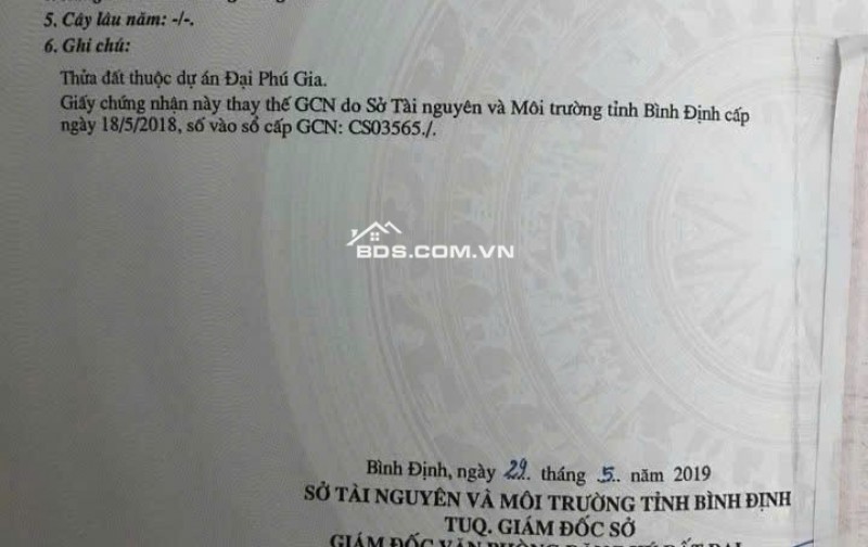 Chính Chủ Bán Nhanh Lô Đất Trong Khu Biệt Thự Đại Phú Gia Tại  Thành Phố Quy Nhơn, Bình Định