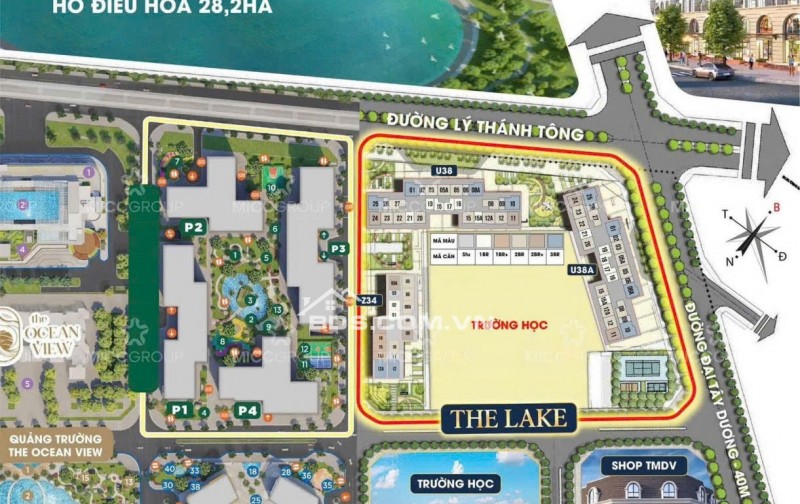 Bán chung cư cao cấp The Lakes side của CĐT Masteright