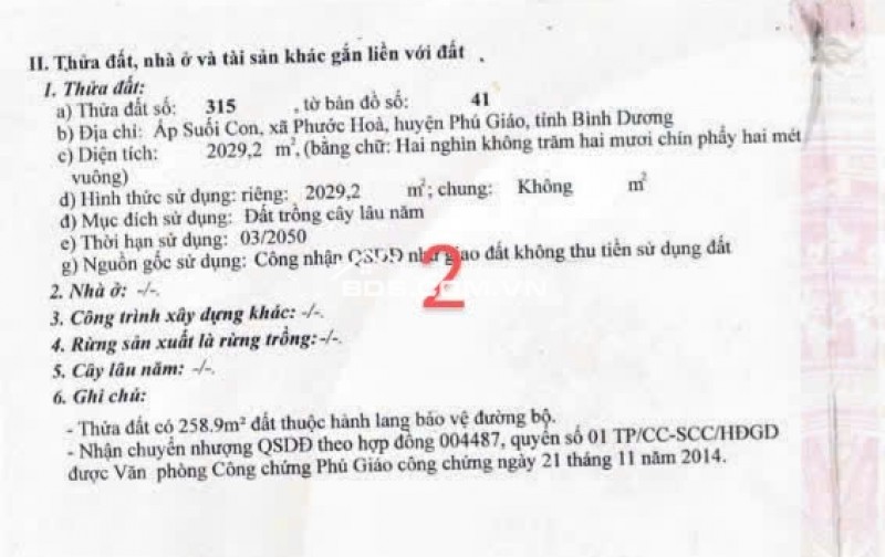 Cần bán 4 lô đất Phú Giáo Bình Dương cũ