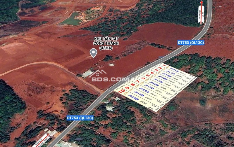 KẸT TIỀN BÁN GẤP VÀI LÔ ĐẤT NỀN MẶT TIỀN ĐƯỜNG DT753 TÂN LỢI ĐỒNG PHÚ BÌNH PHƯỚC GIÁ CHỈ 3XX