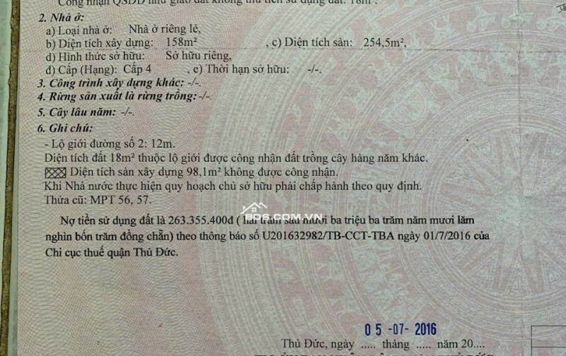 TP Thủ Đức ! Chính chủ bán khu nhà trọ 3 mặt tiền kinh doanh và 3 dãy gồm 12 phòng trọ, Tel : 0919833111 ( chính chủ )