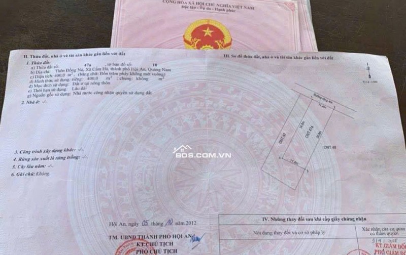 BĐS ĐỒNG NÀ, HỘI AN TÂY (CẨM HÀ), ĐÀ NẴNG