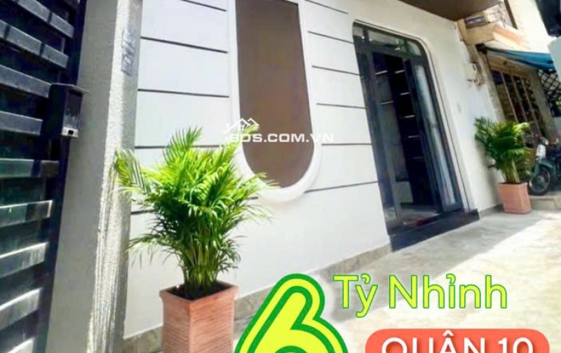 Hẻm xe hơi Quận 10- ĐH Kinh Tế- 3 Phòng ngủ 4 Tầng 5m ngang: 6 Tỷ hơn (số tiến 3456) VŨ 0933910039