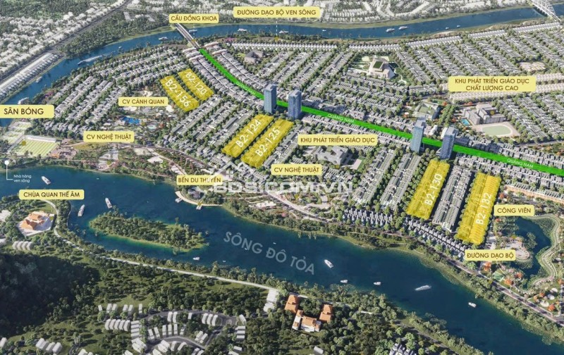 Cơ hội đầu tư Hòa Xuân: 900+ lô đất nền – Villa mặt sông – Giá tốt
