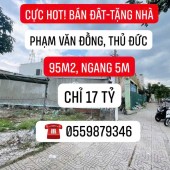 ĐẤT CẦN BÁN GẤP ĐƯỜNG PHẠM VĂN ĐÔNG-THỦ ĐỨC- 95M2- GIÁ 17 TỶ