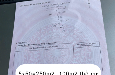 Cơ Hội Sở Hữu Đất Vị Trí Đắc Địa - Lô Đất 250m2, 3 Triệu/m2 -Tiềm Năng Tại An Long, TP.HCM