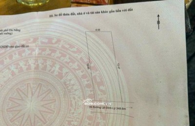 Bán Lô Đất Kiệt Lê Đình Lý - 55m2 ngang 4.5m2 - Giá 2.x Tỷ - Hải Châu - Đà Nẵng