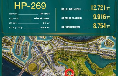 Shophouse Golf Land HP-269 Trục đường chính Hạnh Phúc