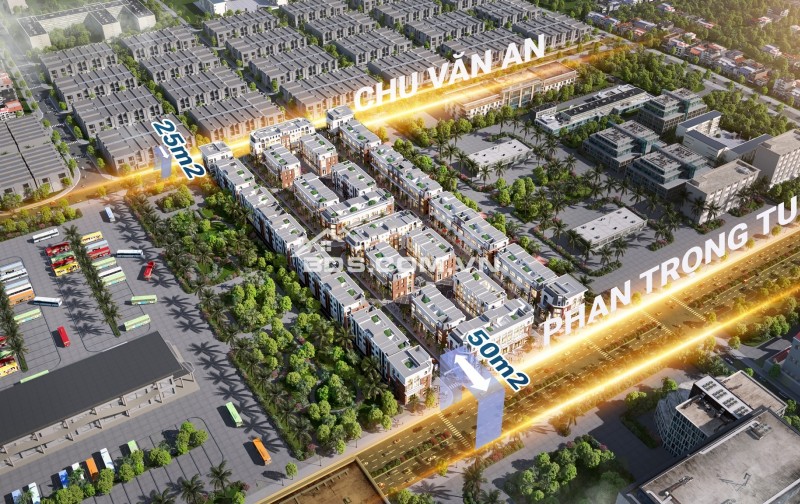 Liền kề nội đô 2 mặt tiền đường Hà nội giá chỉ từ 7 tỷ/ lô. Diện tích từ 75,5m2