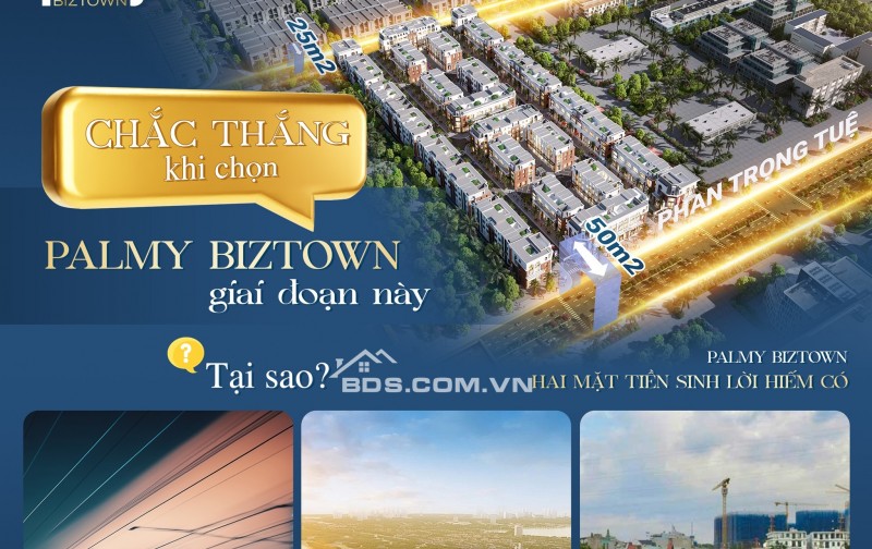 Palmy Biztown Thanh Trì- Liền kề mặt tiền đường HN giá chỉ từ 7 tỷ/ lô. Diện tích từ 75,5m2