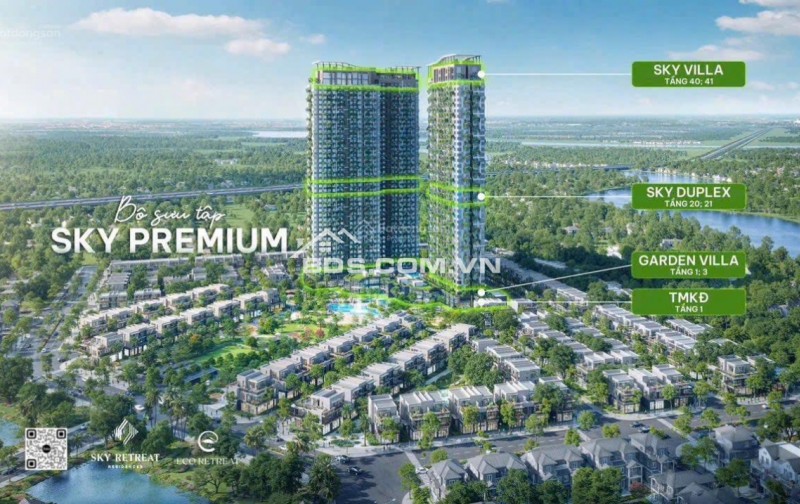 Ra mắt siêu phẩm Sky Premium: Bao gồm căn hộ sky duplex, shophouse khối đế, căn hộ gargen villa, căn hộ sky villa Eco Retreat