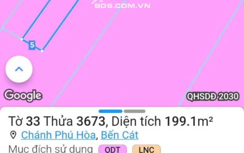 Bán đất phường Chánh Phú Hòa, TP Hồ Chí Minh (địa chỉ cũ: phường Chánh Phú Hòa, thành phố Bến Cát, tỉnh Bình Dương)