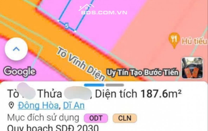 BÁN NHÀ MẶT TIỀN ĐƯỜNG TÔ VĨNH DIỆN ĐÔNG HOÀ NGAY GẦN LÀNG ĐẠI HỌC THỦ ĐỨC. LH:0985459086
