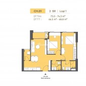 Chỉ một căn duy nhất 2PN view pháo hoa dự án căn hộ Masteri Rivera, DT 68m2, chỉ từ 800 tr