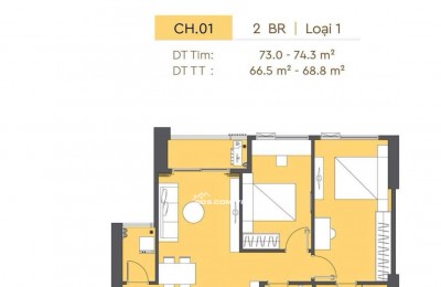 Chỉ một căn duy nhất 2PN view pháo hoa dự án căn hộ Masteri Rivera, DT 68m2, chỉ từ 800 tr