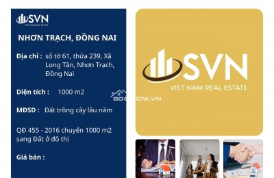  PHÁ ĐỈNH SINH LỜI – ĐẤT NỀN LONG TÂN, NHƠN TRẠCH 