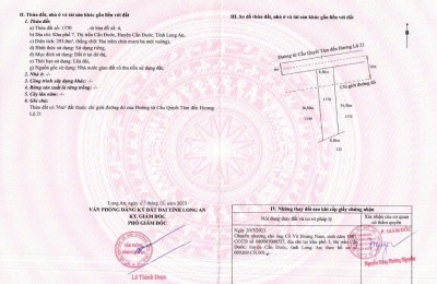ĐẤT ĐẸP MẶT TIỀN TT THỊ TRẤN CẦN ĐƯỚC- GIÁ CỰC RẺ