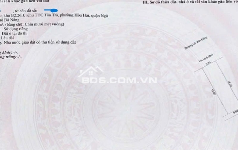 Bán cặp đất biển Võ Văn Đồng, Tân Trà, Ngũ Hành Sơn