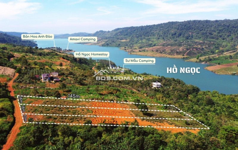 ĐẤT VIEW HỒ NGỌC, PHƯỜNG 2 BẢO LỘC –  2.594m² (700m² thổ cư)
