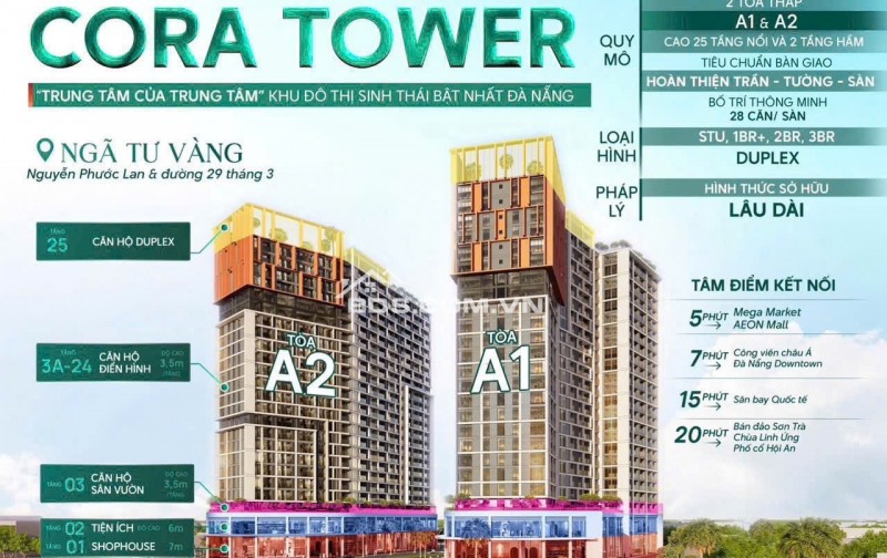  CORА TOWER – CĂN HỘ TRUNG TÂM ĐÀ NẴNG ĐANG “LÀM MƯA LÀM GIÓ” 2025 