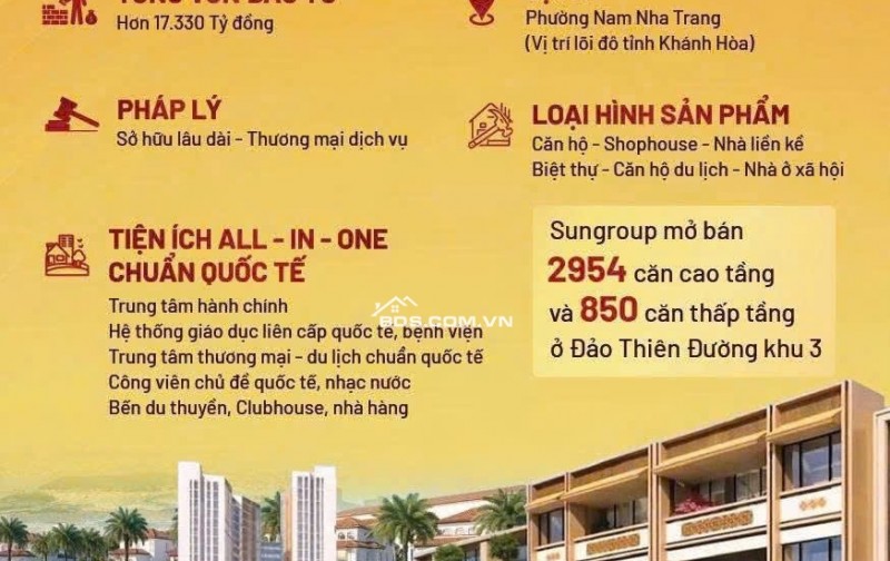 DỰ ÁN KHU ĐÔ THỊ HỖN HỢP SUNGROUP TẠI NHA TRANG KHÁNH HÒA