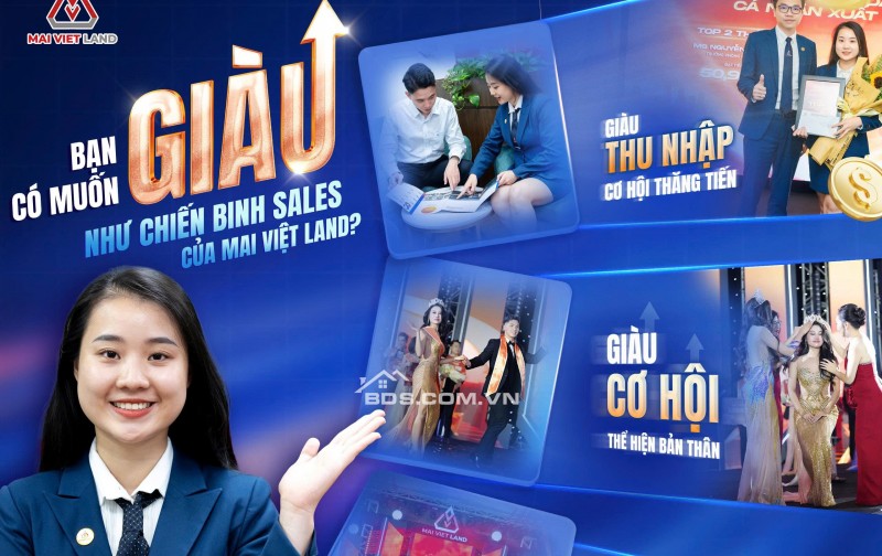 Mai Việt Land cần tuyển nhân viên kinh doanh / tư vấn dự án, có lương cứng không áp KPI