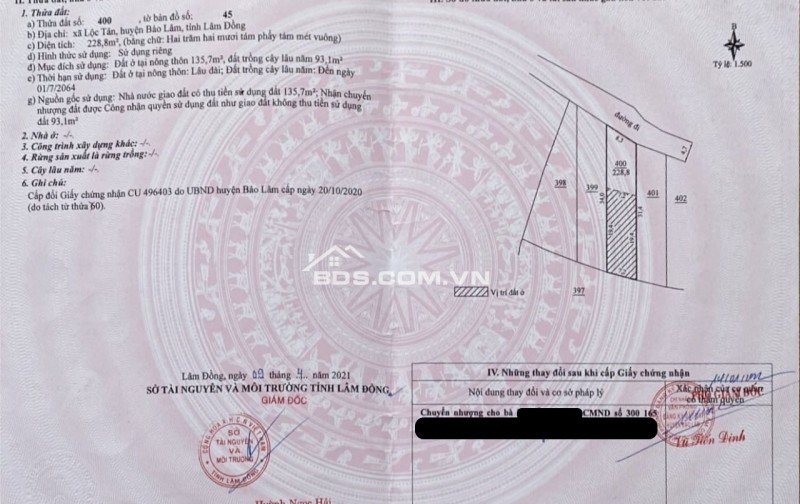  BÁN LÔ MẶT TIỀN DỰ ÁN LA NATURE BẢO LỘC – FULL THỔ CƯ, GIÁ TỐT NHẤT KHU VỰC 