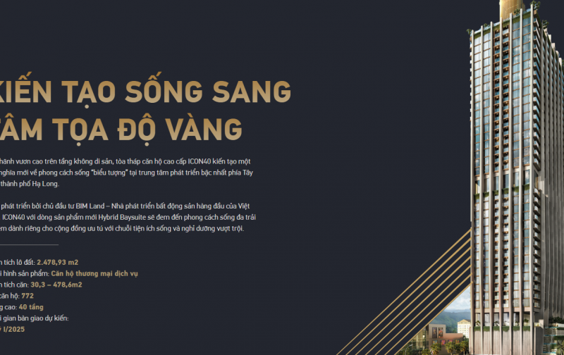 ICON40 Hạ Long Bãi Cháy view biển Tuần Châu chỉ 2.25 tỷ