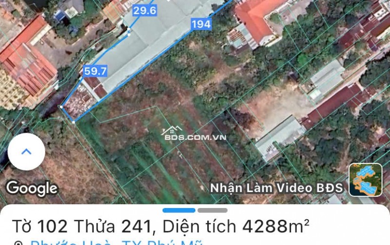 CẦN BÁN GẤP LÔ ĐẤT SẴN NHÀ TẠI PHƯỚC HOÀ , TP.PHÚ MỸ